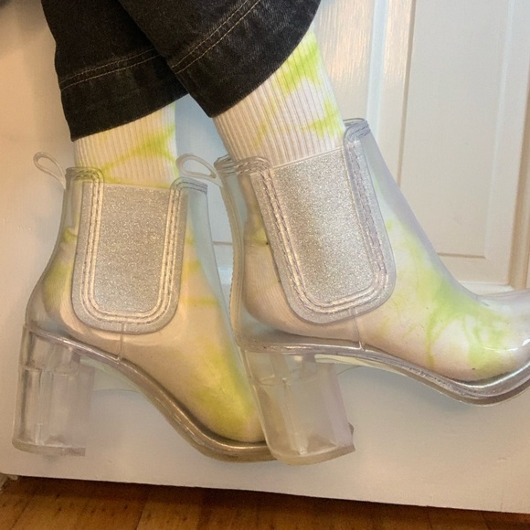 Jeffrey Campbell Shoes - Clear Jeffrey Campbell Hurricane heeled boot
